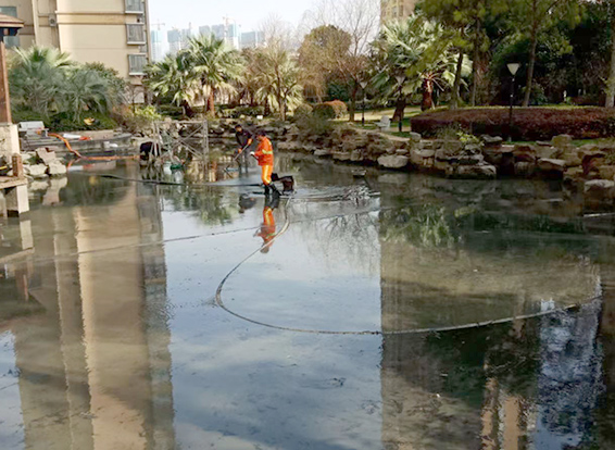 唐县景观池淤泥清理